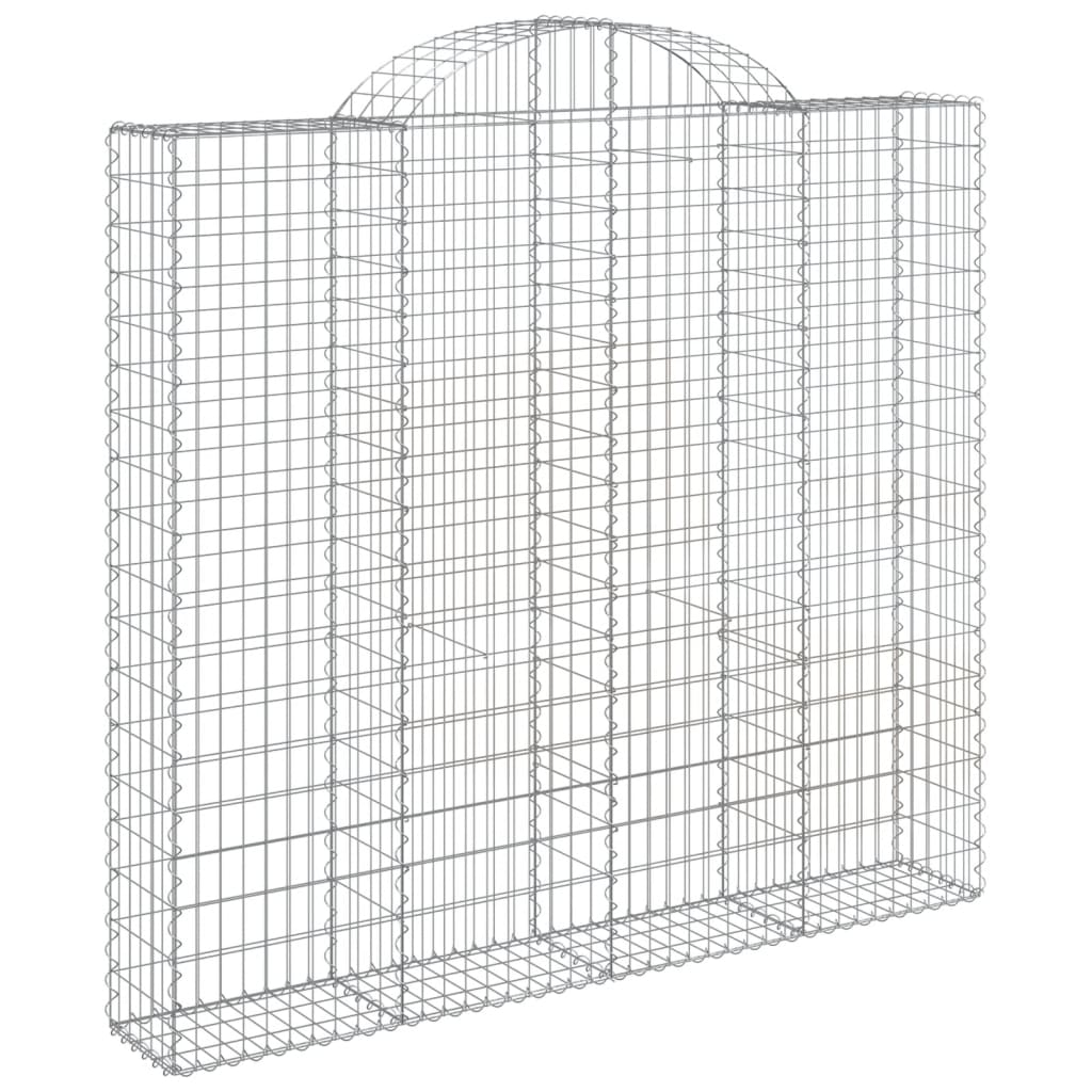 Coșuri gabion arcuite 4 buc, 200x50x180/200 cm, fier galvanizat