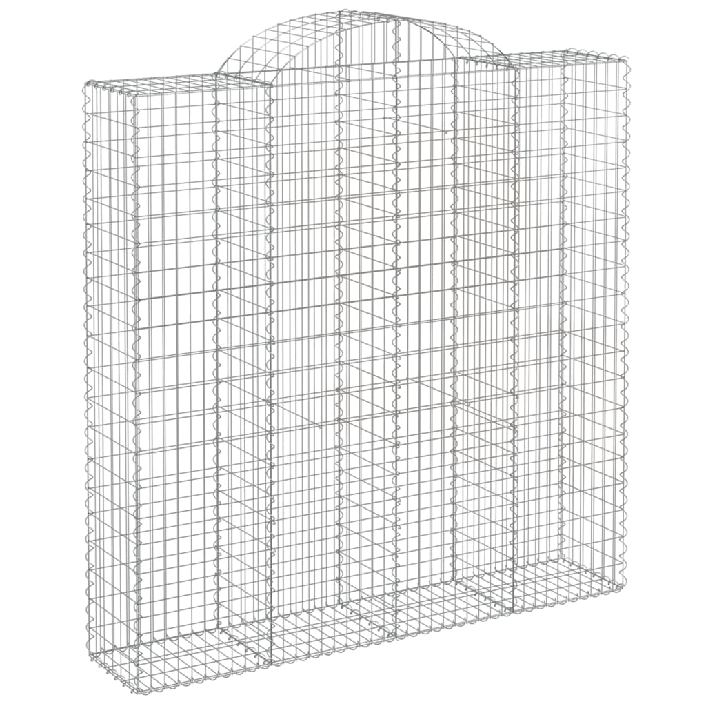 Coșuri gabion arcuite, 2 buc 200x50x200/220 cm, fier galvanizat