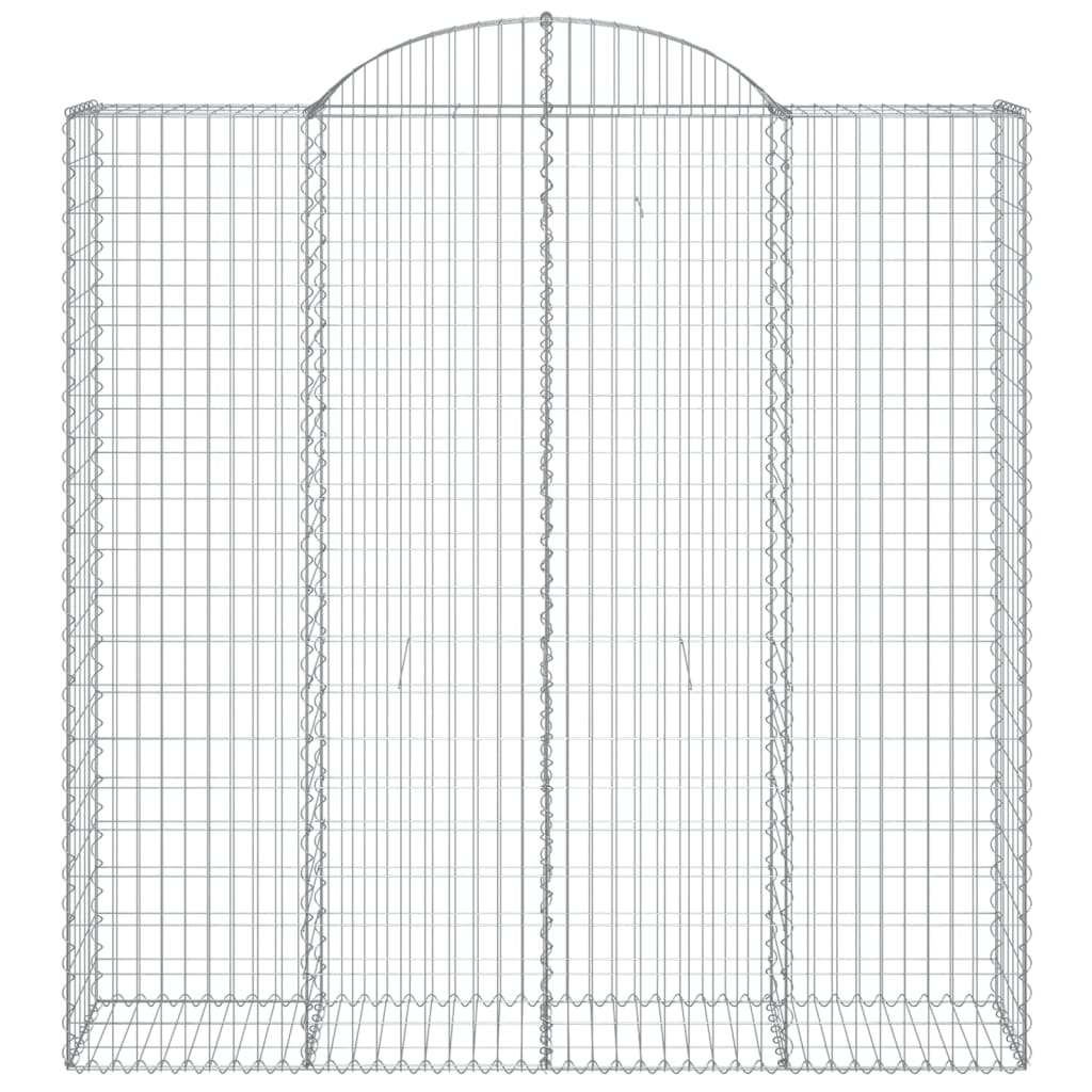 Coșuri gabion arcuite, 2 buc 200x50x200/220 cm, fier galvanizat