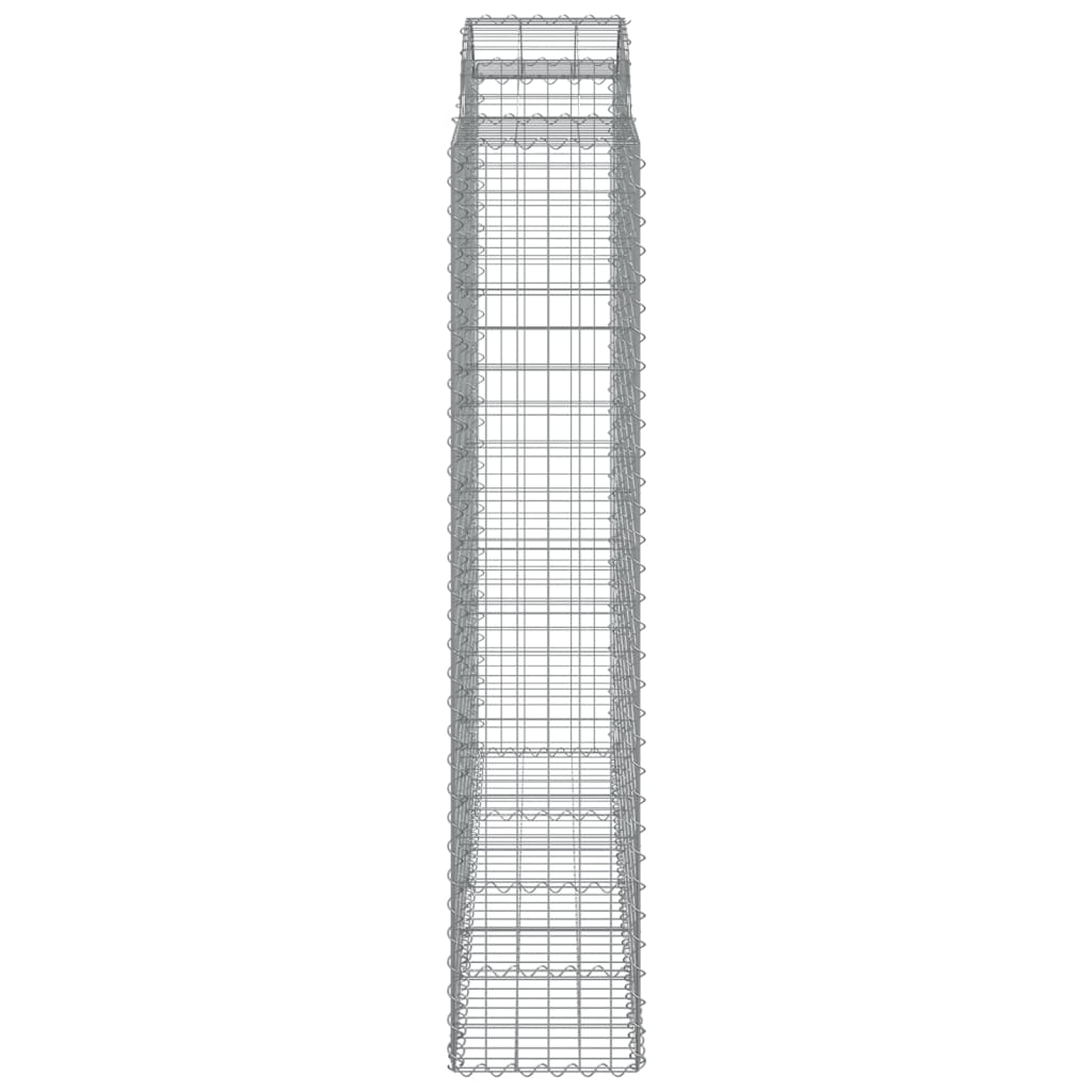 Coșuri gabion arcuite, 2 buc 200x50x200/220 cm, fier galvanizat