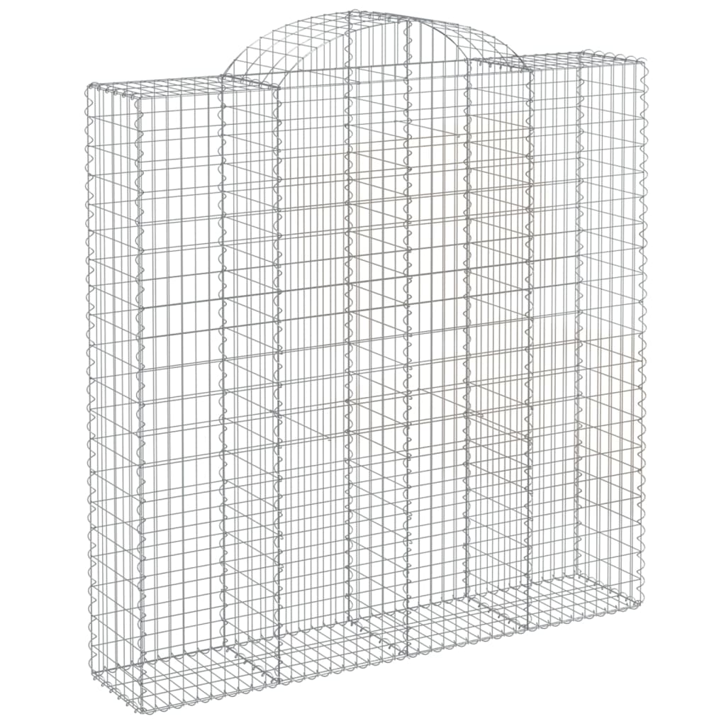 Coșuri gabion arcuite, 3 buc 200x50x200/220 cm, fier galvanizat