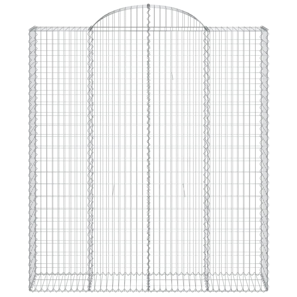 Coșuri gabion arcuite, 2 buc, 200x50x220/240cm, fier galvanizat