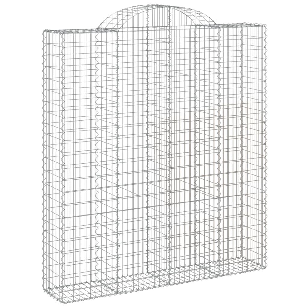 Coșuri gabion arcuite, 3 buc, 200x50x220/240cm, fier galvanizat