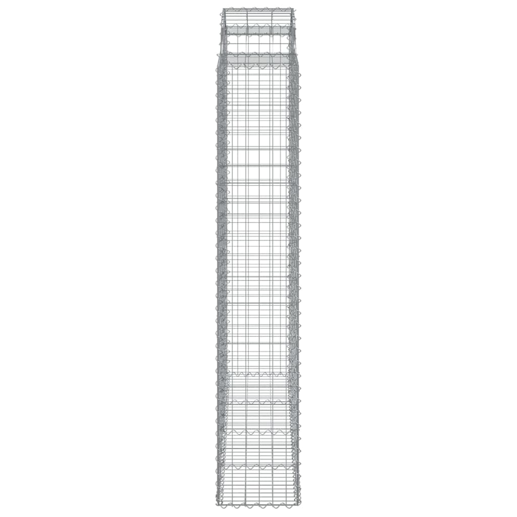 Coșuri gabion arcuite, 3 buc, 200x50x220/240cm, fier galvanizat