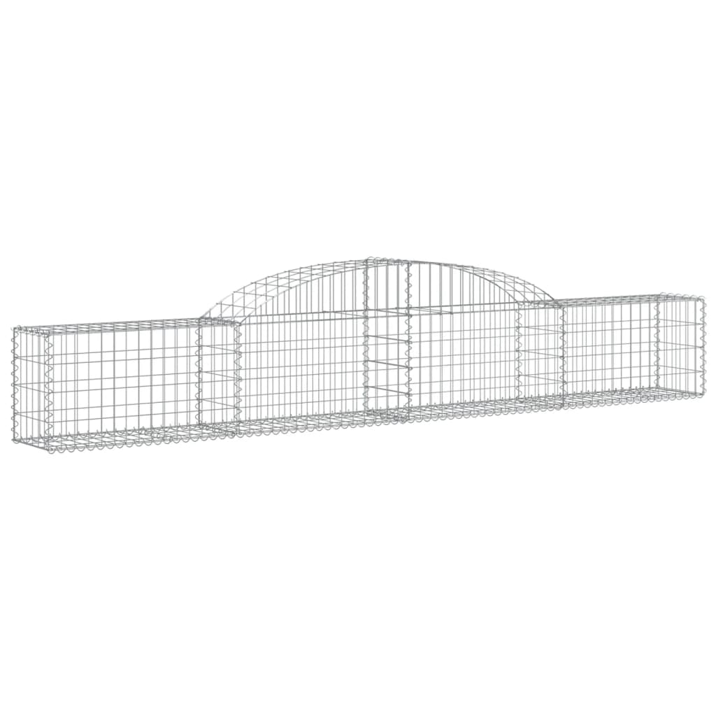 Coșuri gabion arcuite, 2 buc., 300x30x40/60 cm, fier galvanizat