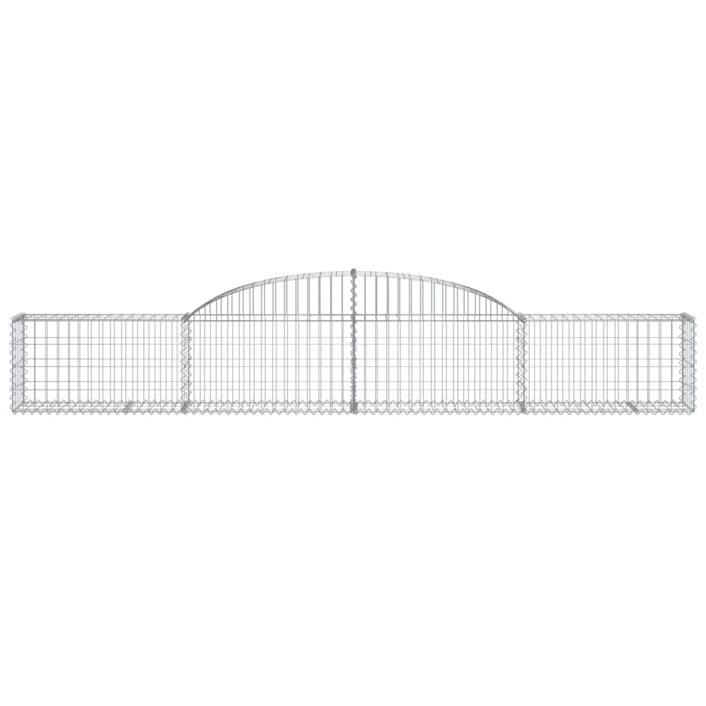Coșuri gabion arcuite, 3 buc., 300x30x40/60 cm, fier galvanizat