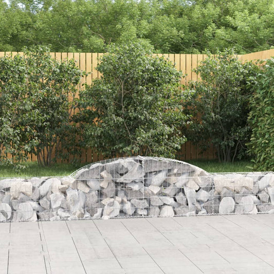 Coșuri gabion arcuite, 3 buc., 300x30x40/60 cm, fier galvanizat