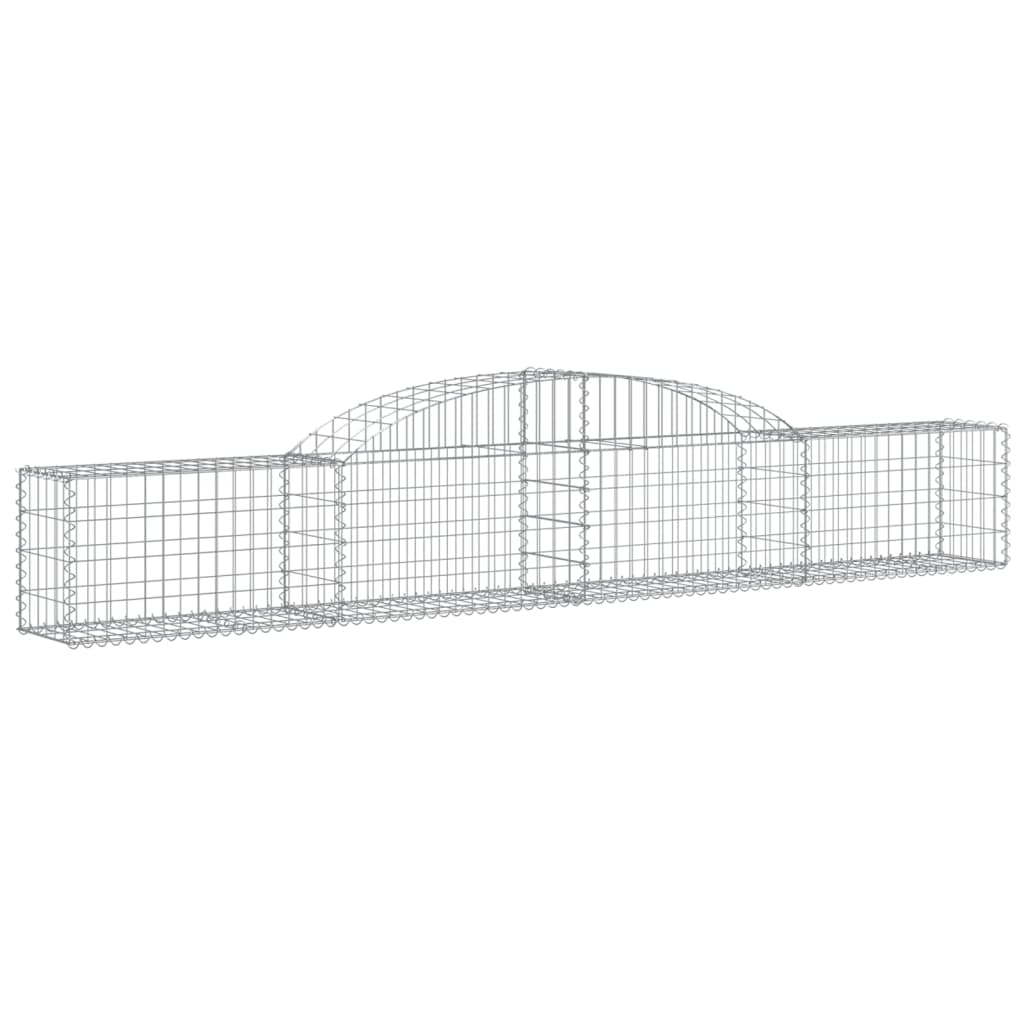 Coșuri gabion arcuite, 4 buc., 300x30x40/60 cm, fier galvanizat