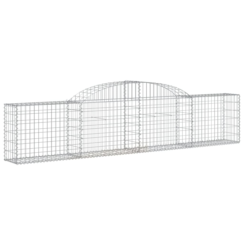 Coșuri gabion arcuite, 2 buc., 300x30x60/80 cm, fier galvanizat