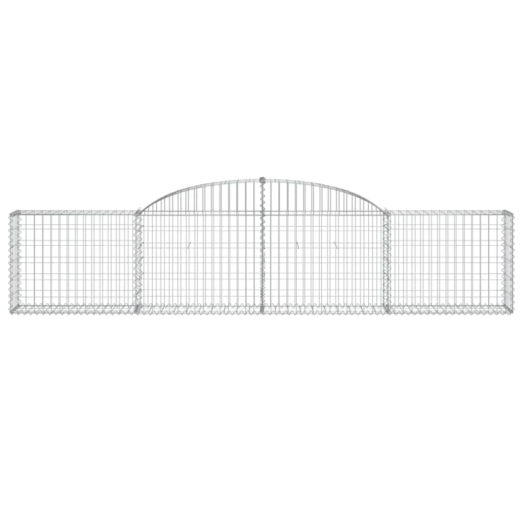 Coșuri gabion arcuite, 4 buc., 300x30x60/80 cm, fier galvanizat