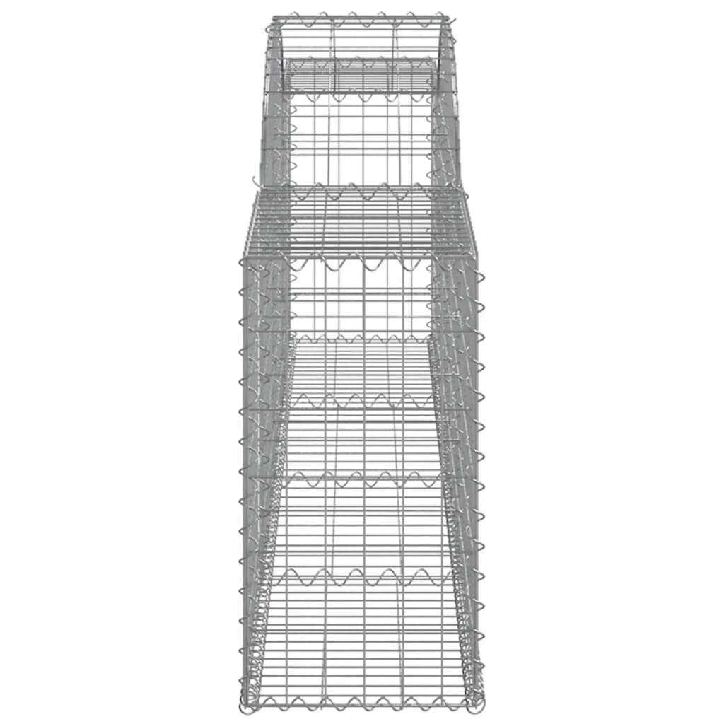 Coșuri gabion arcuite, 6 buc., 300x30x60/80 cm, fier galvanizat