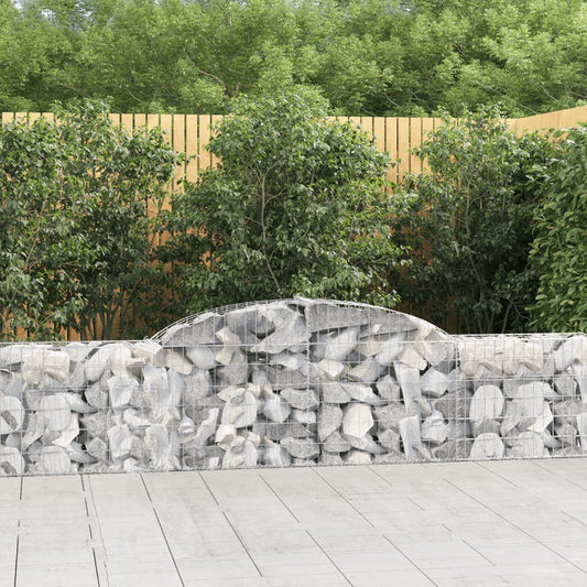 Coșuri gabion arcuite, 8 buc., 300x30x60/80 cm, fier galvanizat