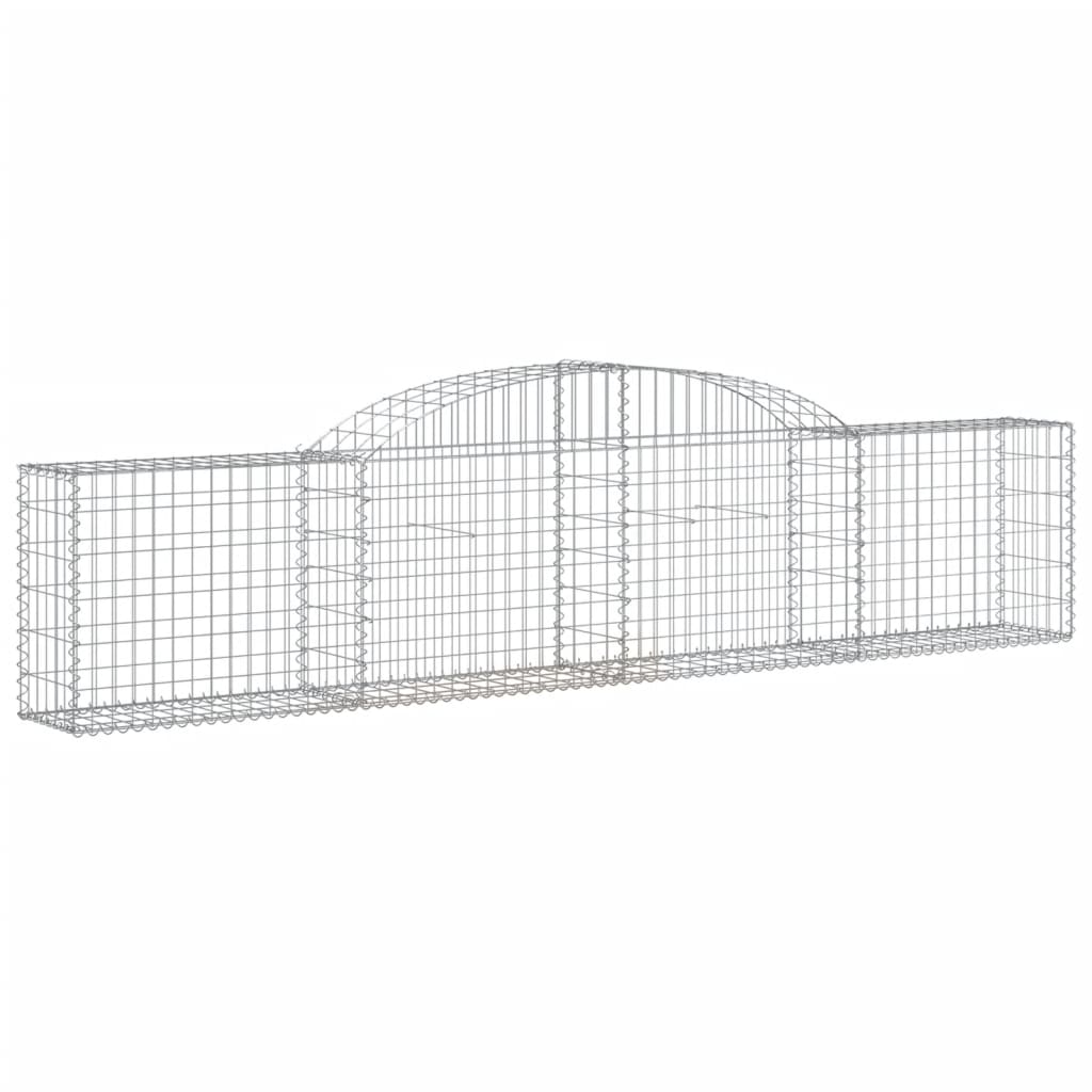 Coșuri gabion arcuite, 9 buc., 300x30x60/80 cm, fier galvanizat