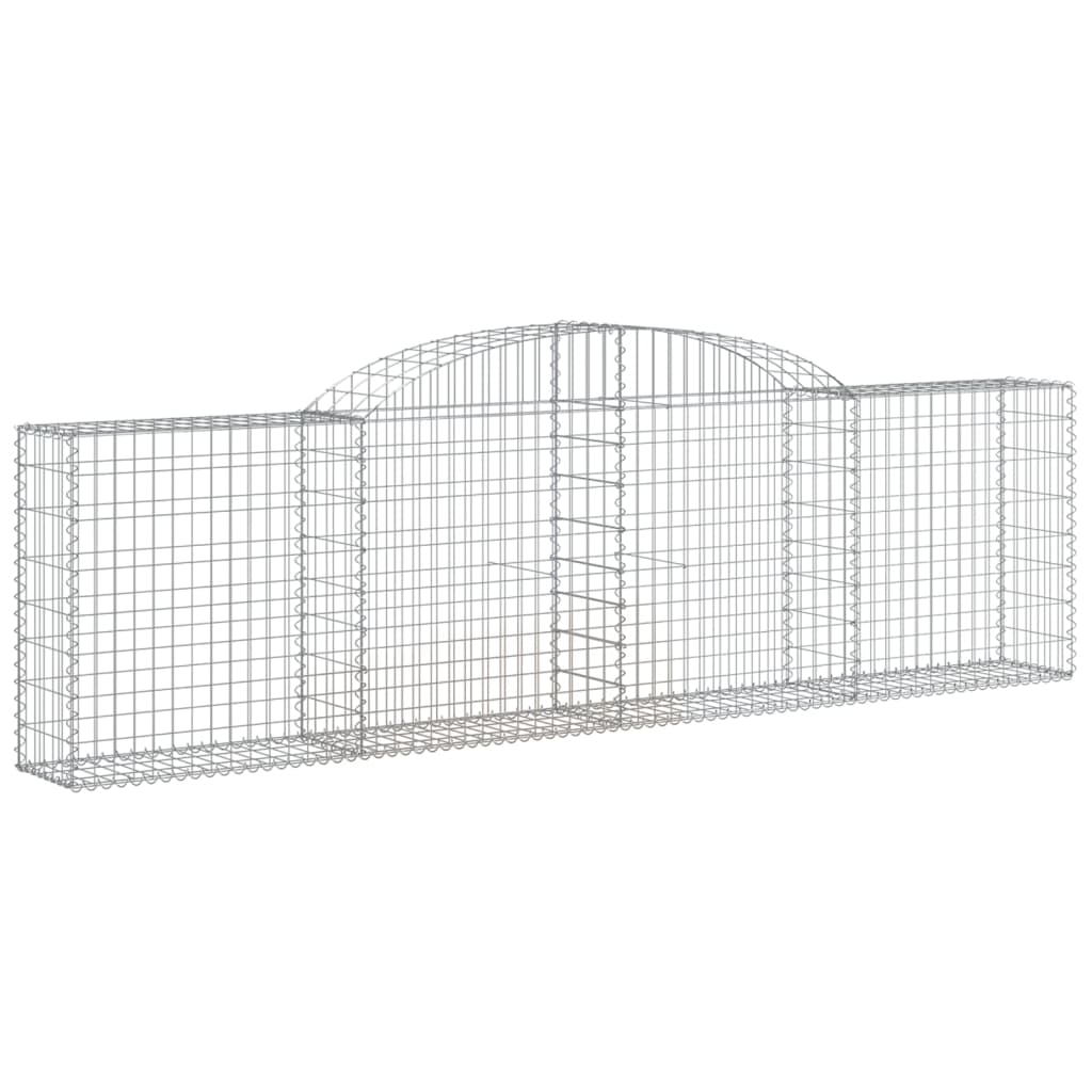 Coșuri gabion arcuite 2 buc., 300x30x80/100 cm, fier galvanizat