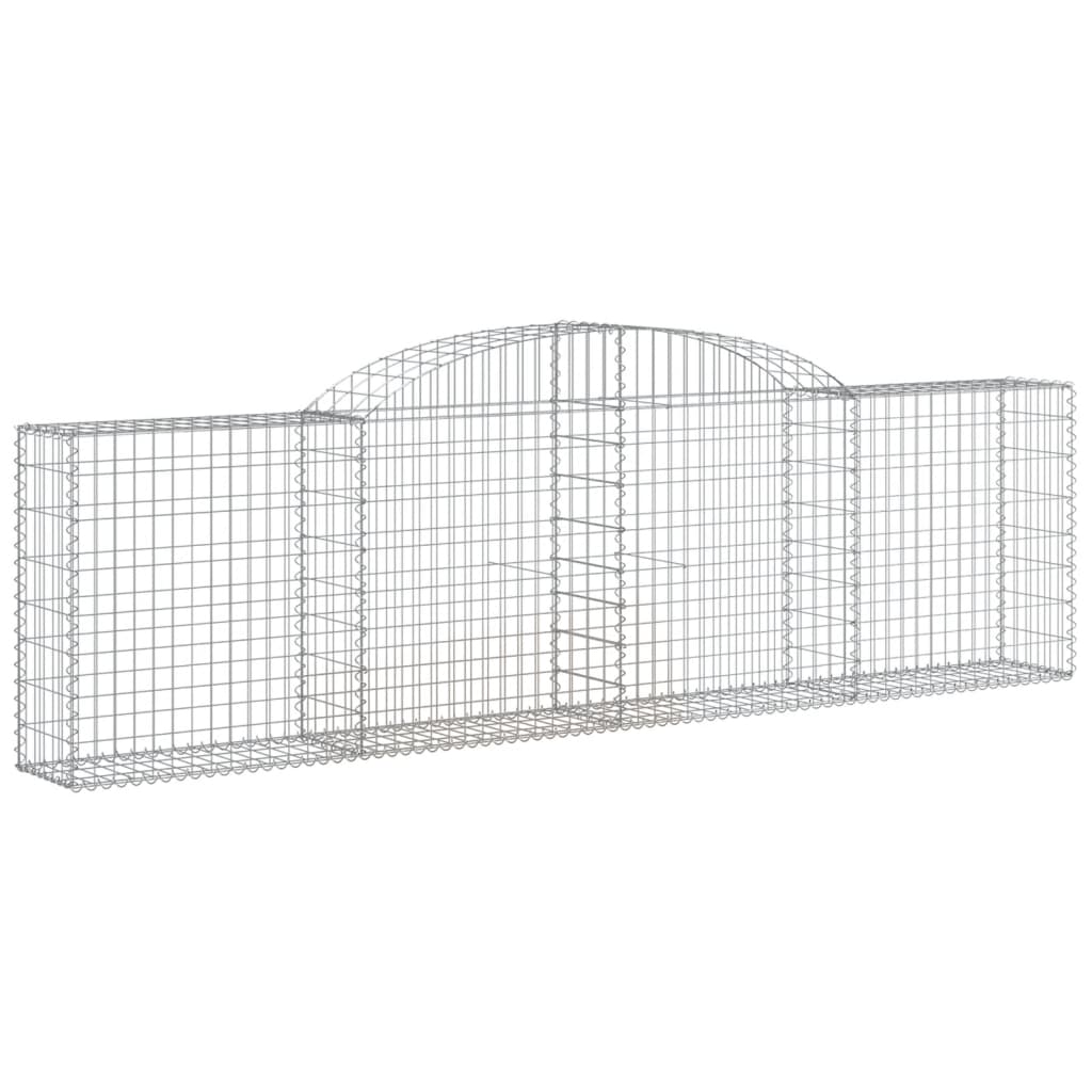 Coșuri gabion arcuite 4 buc., 300x30x80/100 cm, fier galvanizat