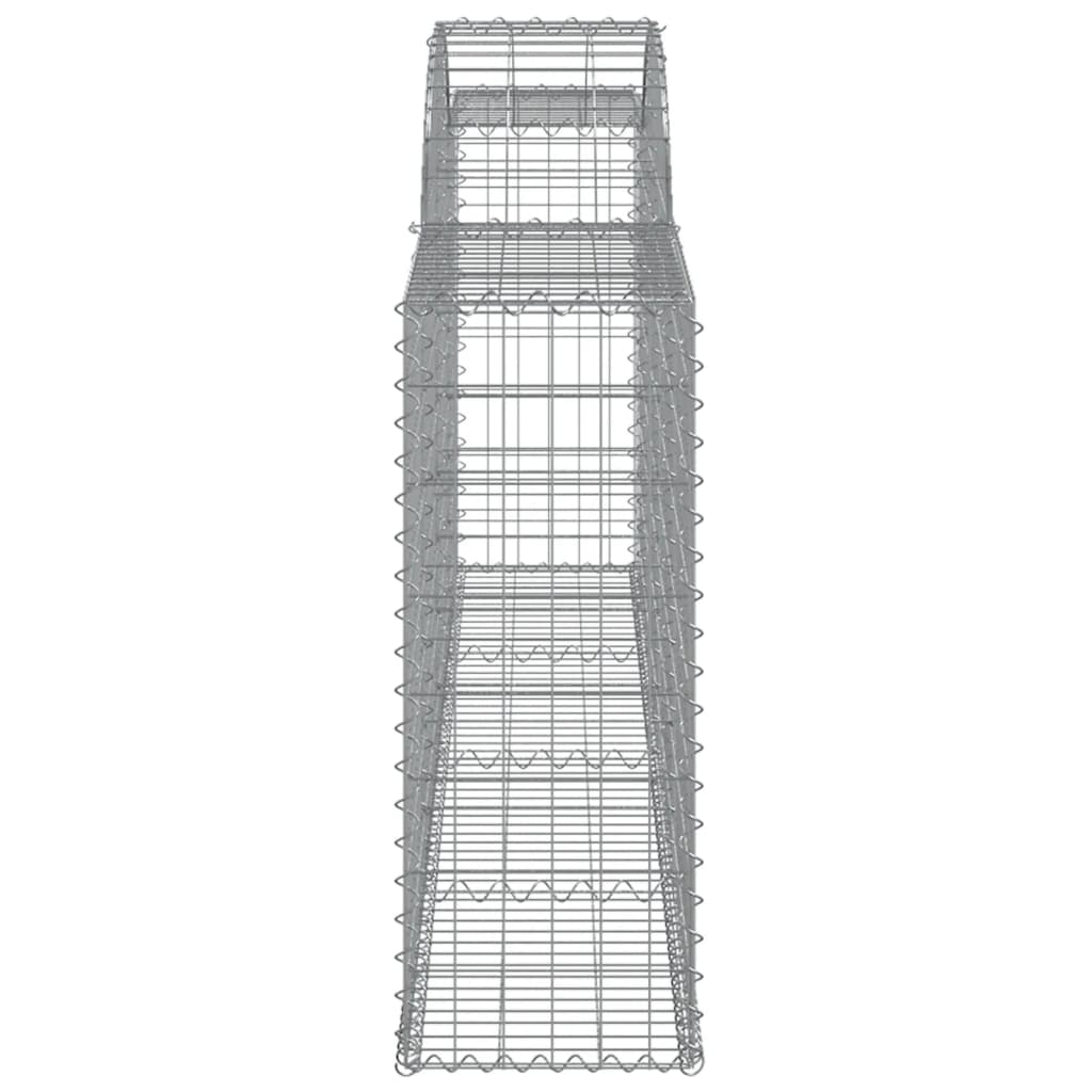 Coșuri gabion arcuite 4 buc., 300x30x80/100 cm, fier galvanizat