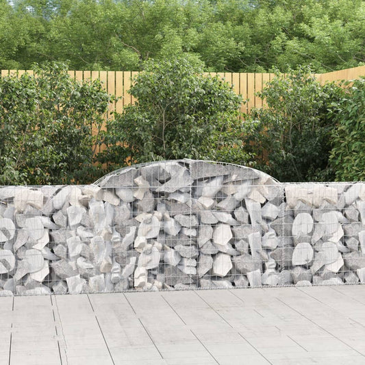 Coșuri gabion arcuite 5 buc., 300x30x80/100 cm, fier galvanizat