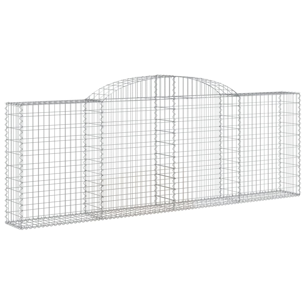 Coșuri gabion arcuite 2 buc, 300x30x100/120 cm fier galvanizat