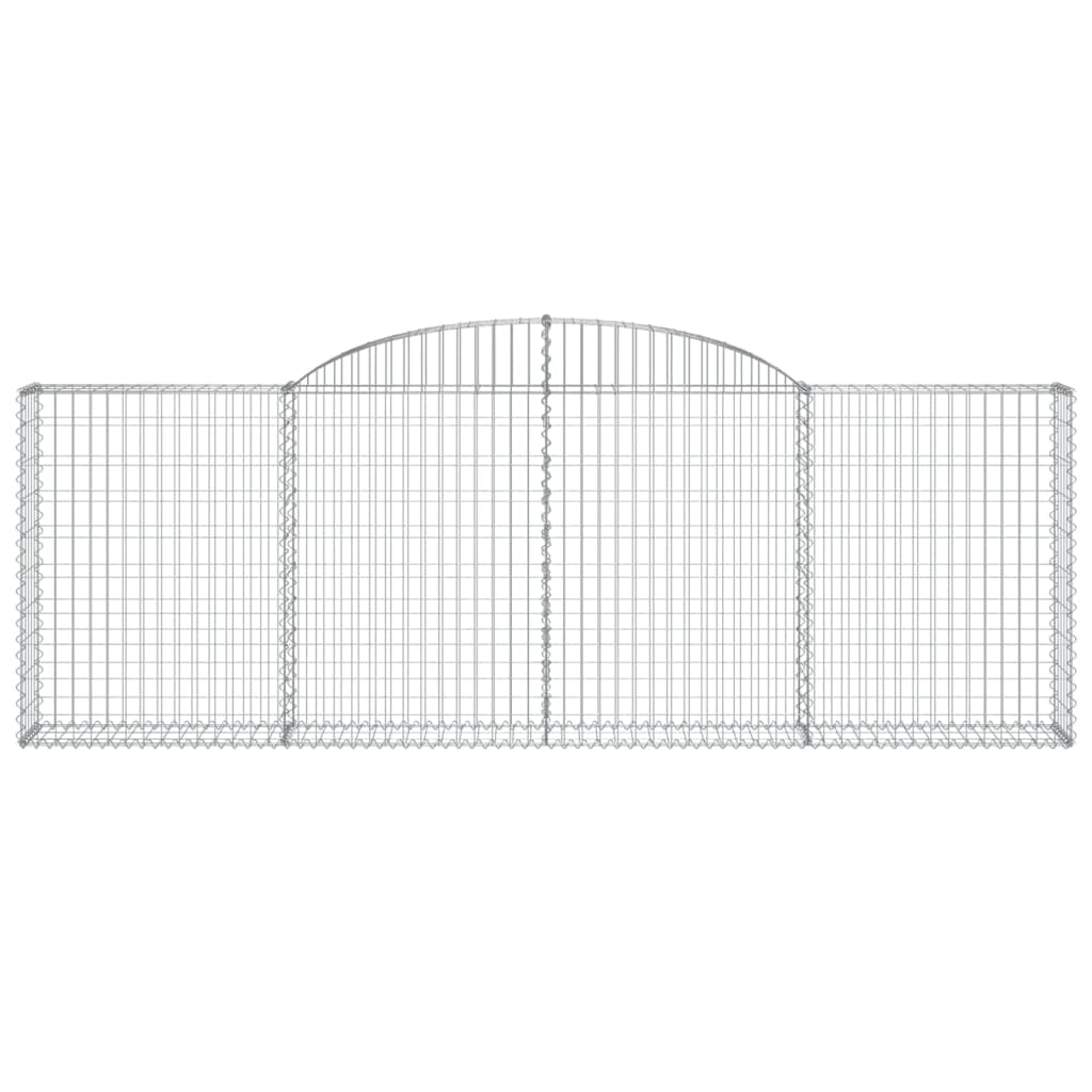 Coșuri gabion arcuite 2 buc, 300x30x100/120 cm fier galvanizat