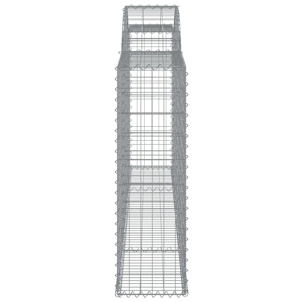 Coșuri gabion arcuite 2 buc, 300x30x100/120 cm fier galvanizat