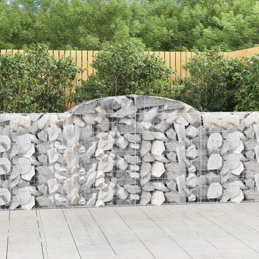 Coșuri gabion arcuite 3 buc, 300x30x100/120 cm fier galvanizat