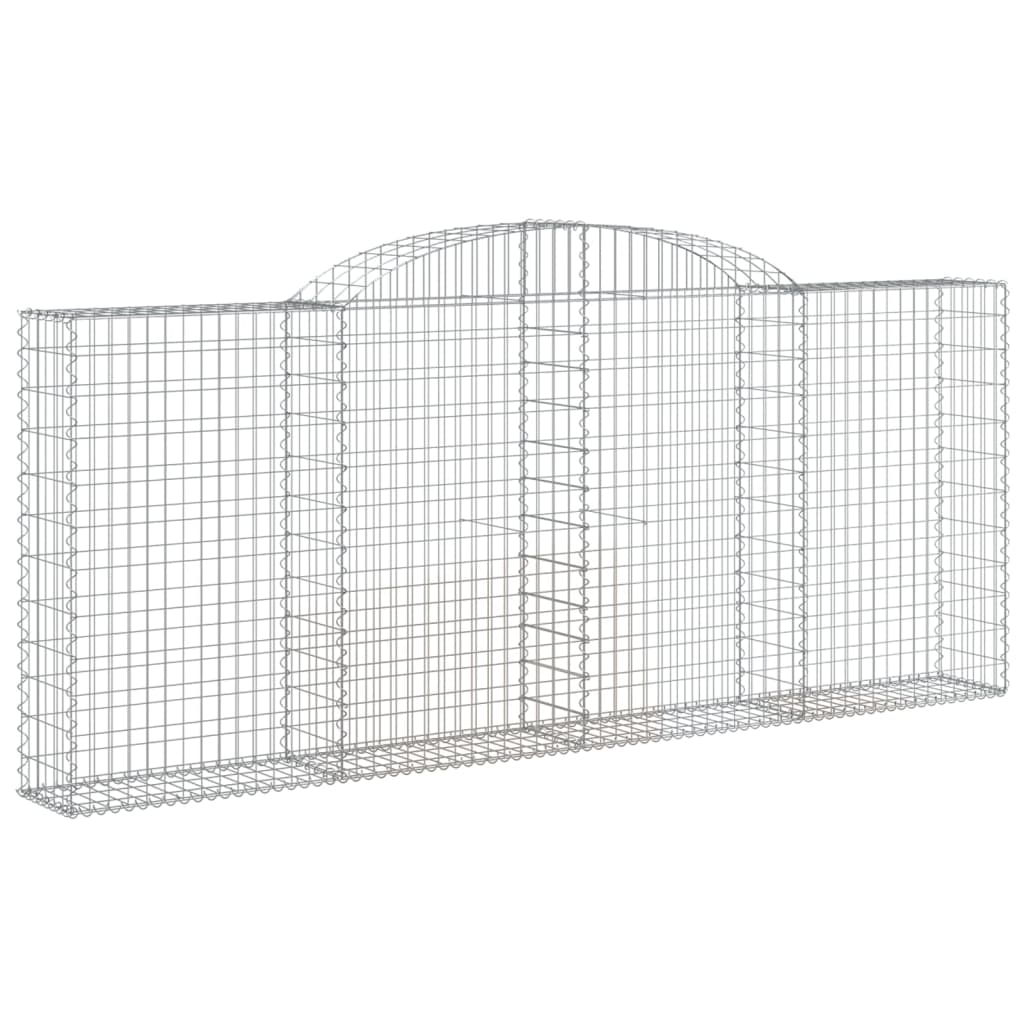 Coșuri gabion arcuite 2 buc, 300x30x120/140 cm, fier galvanizat