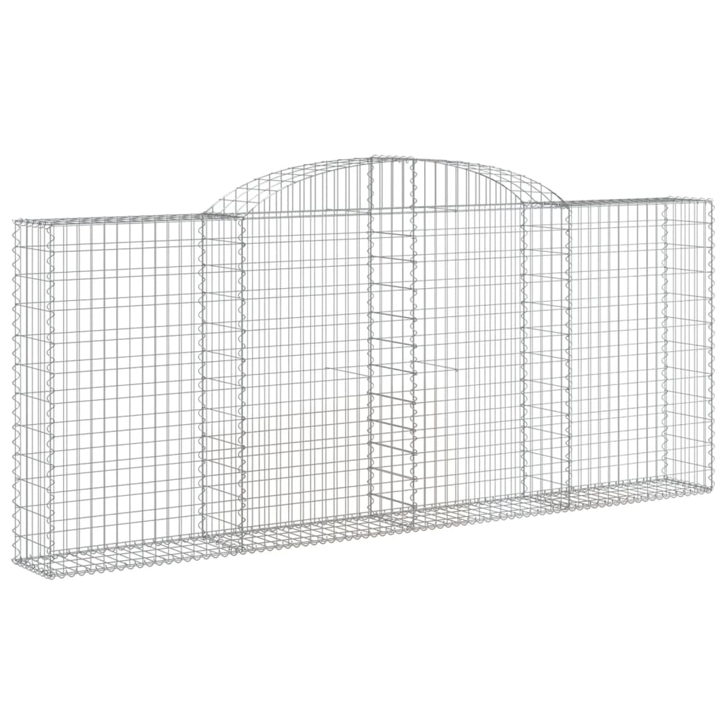 Coșuri gabion arcuite 3 buc, 300x30x120/140 cm, fier galvanizat