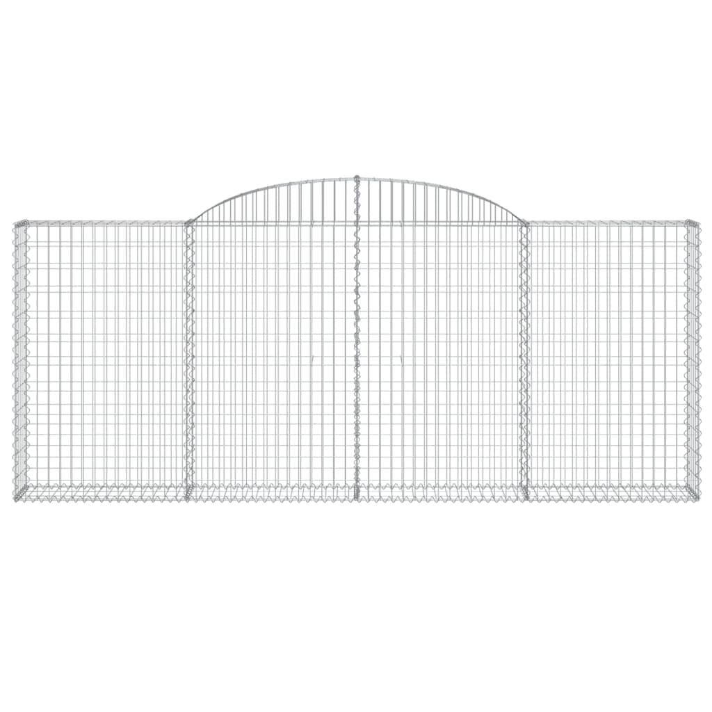 Coșuri gabion arcuite 3 buc, 300x30x120/140 cm, fier galvanizat