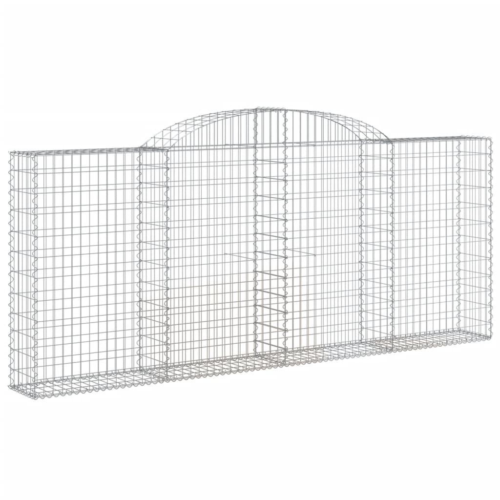 Coșuri gabion arcuite 5 buc, 300x30x120/140 cm, fier galvanizat