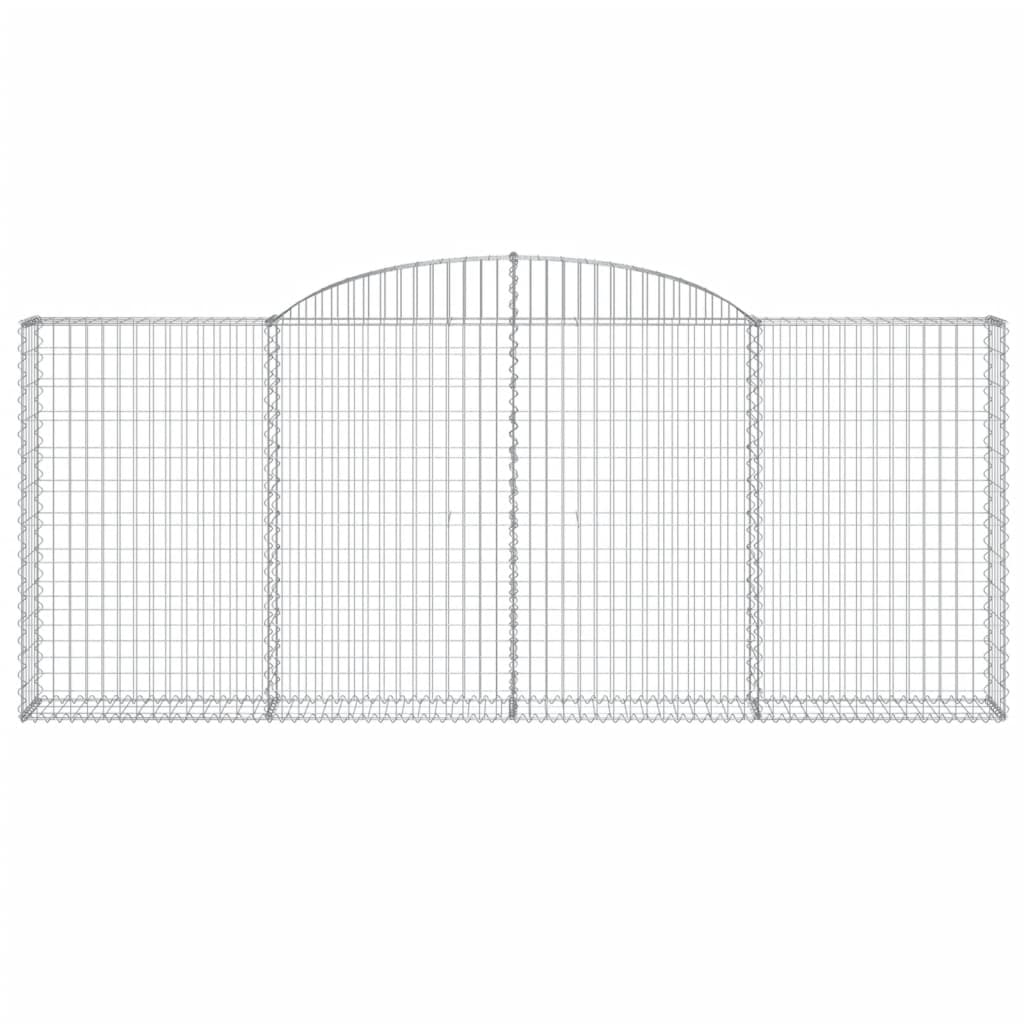 Coșuri gabion arcuite 5 buc, 300x30x120/140 cm, fier galvanizat