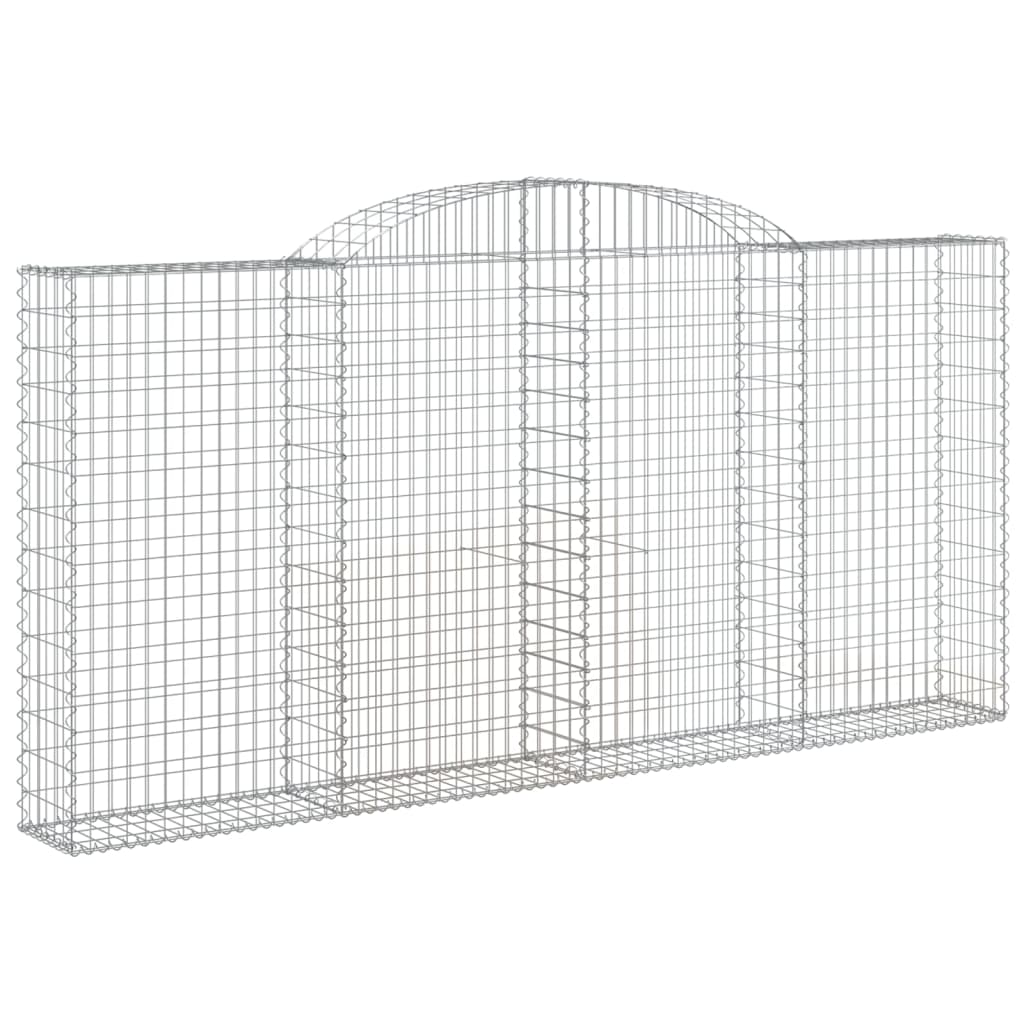 Coșuri gabion arcuite 2 buc. 300x30x140/160 cm fier galvanizat