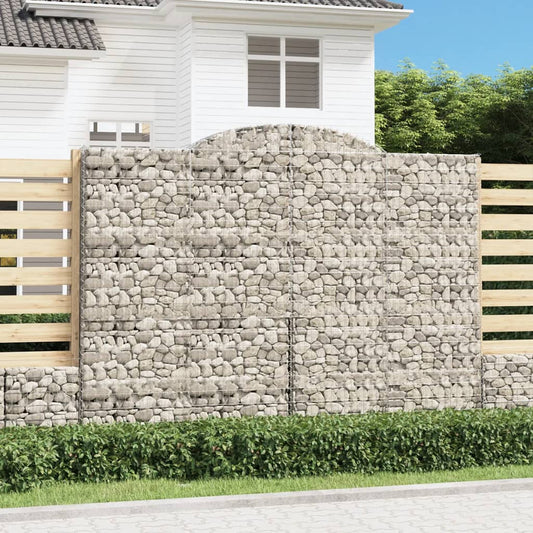 Coșuri gabion arcuite 2 buc. 300x30x220/240 cm fier galvanizat