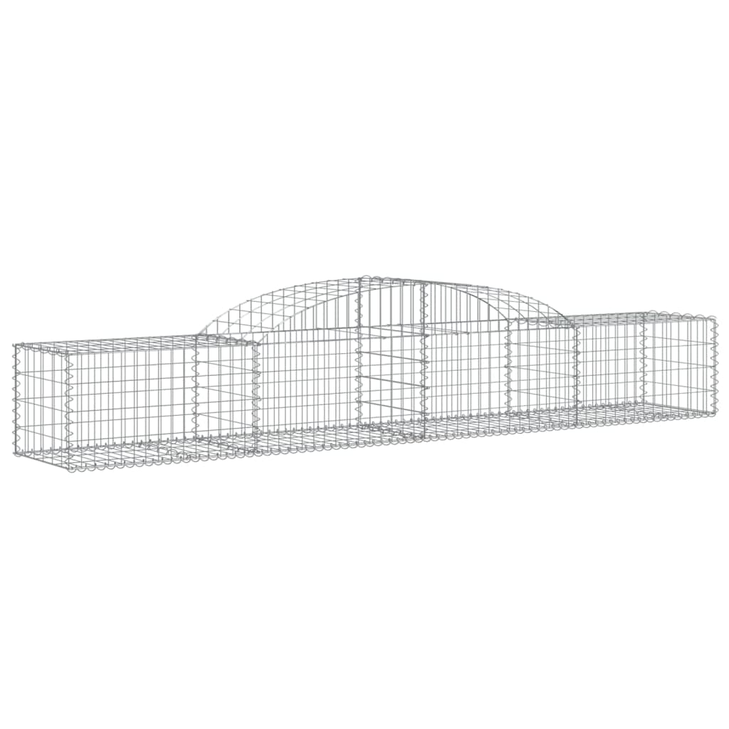 Coșuri gabion arcuite, 2 buc., 300x50x40/60 cm, fier galvanizat