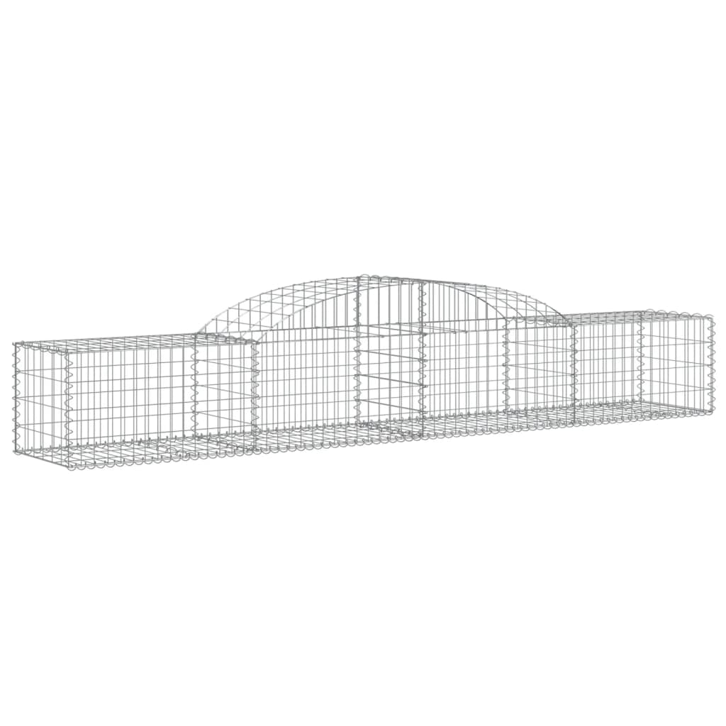 Coșuri gabion arcuite 4 buc., 300x50x40/60 cm, fier galvanizat