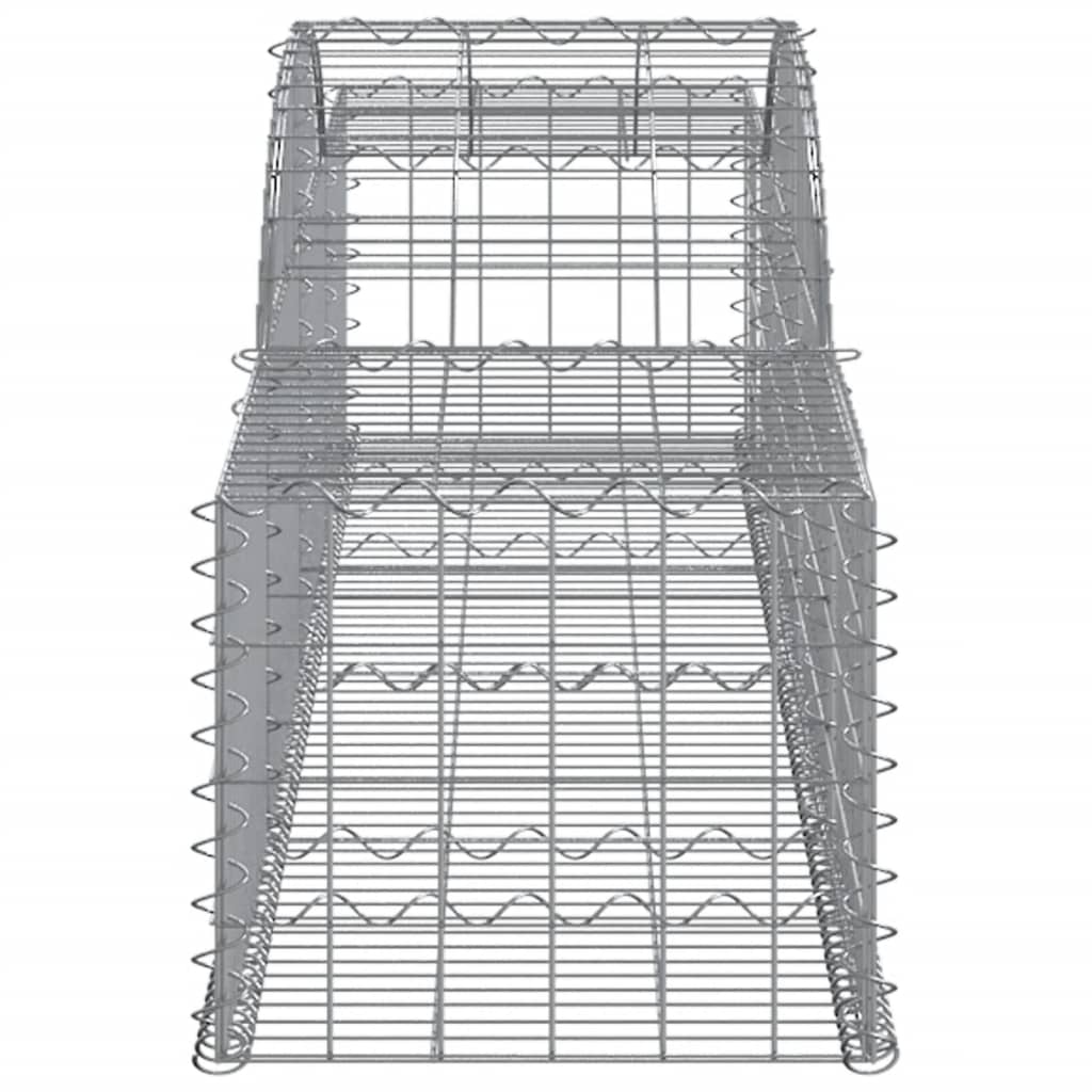 Coșuri gabion arcuite 4 buc., 300x50x40/60 cm, fier galvanizat