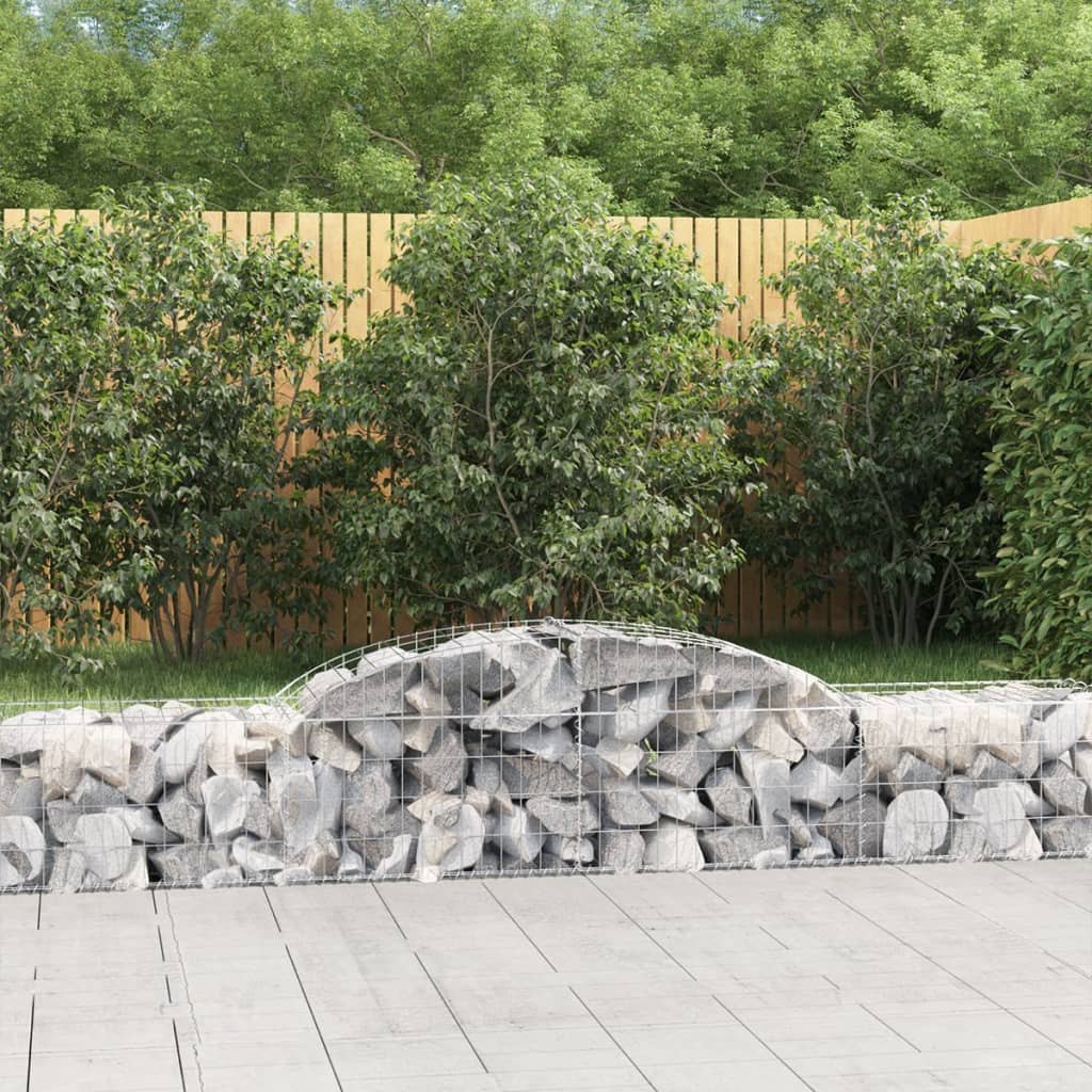 Coșuri gabion arcuite, 6 buc., 300x50x40/60 cm, fier galvanizat