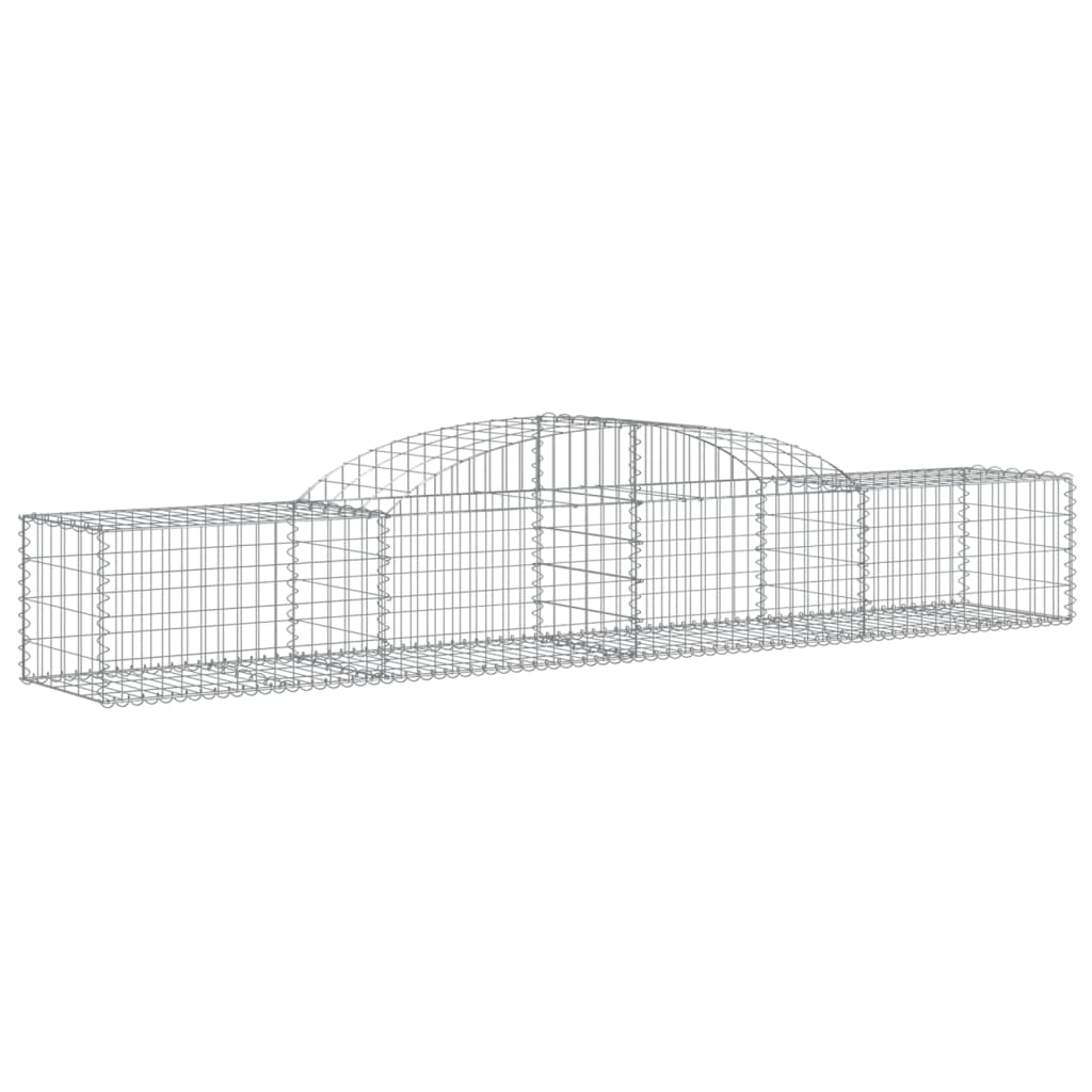 Coșuri gabion arcuite, 8 buc., 300x50x40/60 cm, fier galvanizat