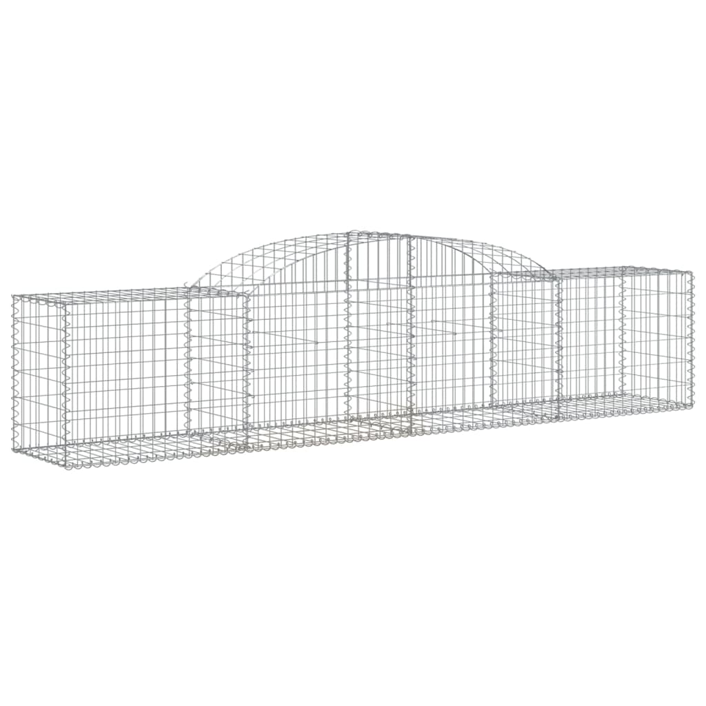 Coșuri gabion arcuite 2 buc, 300x50x60/80 cm, fier galvanizat