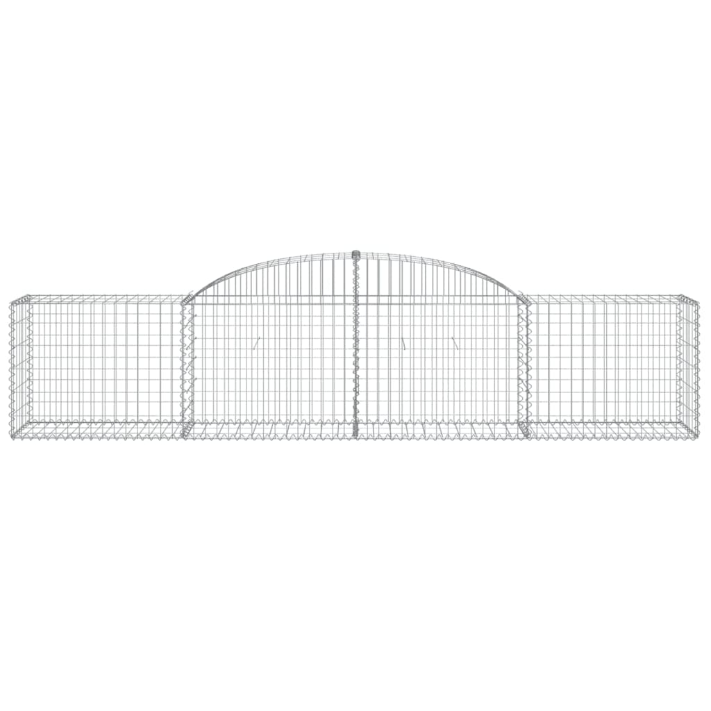 Coșuri gabion arcuite 2 buc, 300x50x60/80 cm, fier galvanizat