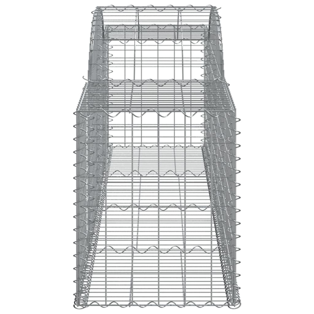 Coșuri gabion arcuite 2 buc, 300x50x60/80 cm, fier galvanizat