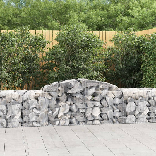 Coșuri gabion arcuite 3 buc, 300x50x60/80 cm, fier galvanizat