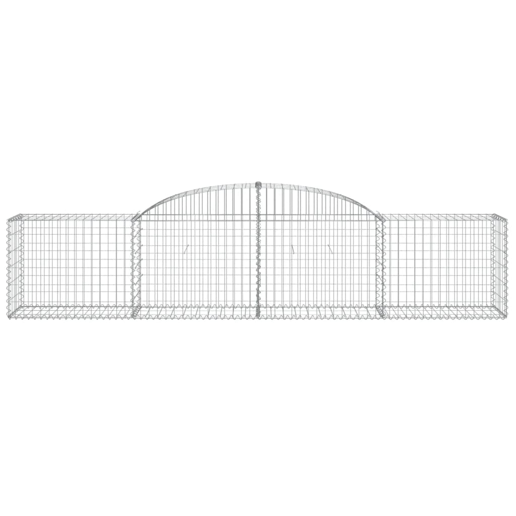 Coșuri gabion arcuite 7 buc, 300x50x60/80 cm, fier galvanizat