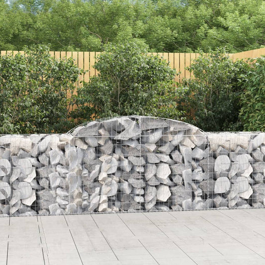 Coșuri gabion arcuite 3 buc, 300x50x80/100 cm, fier galvanizat