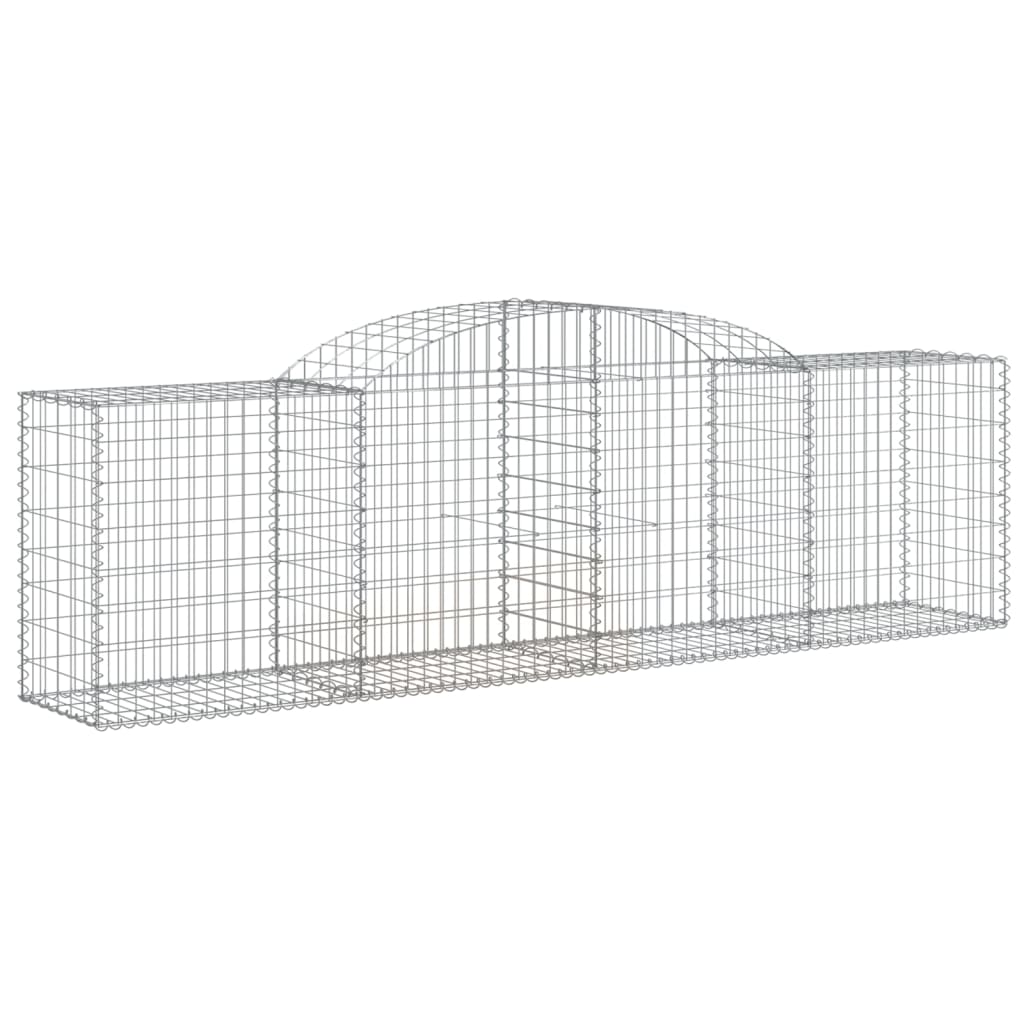 Coșuri gabion arcuite 4 buc, 300x50x80/100 cm, fier galvanizat