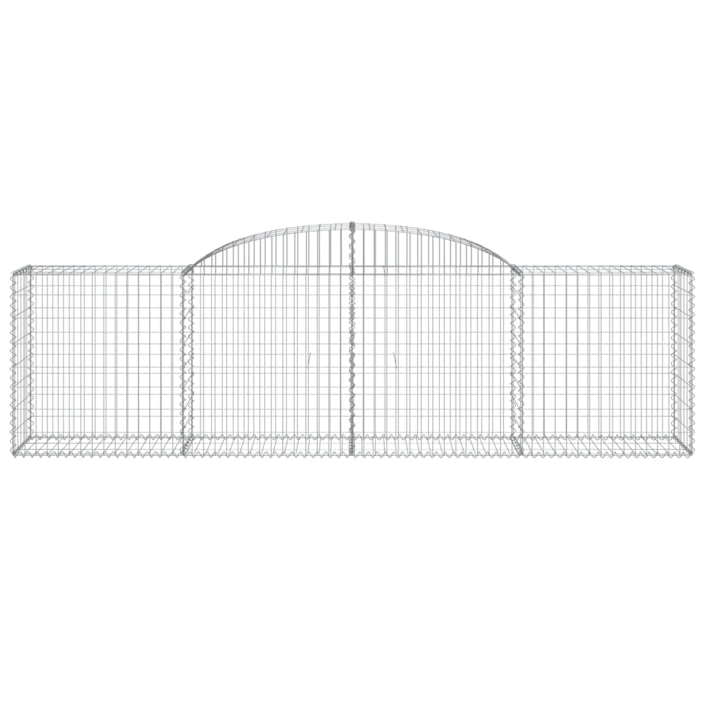 Coșuri gabion arcuite 4 buc, 300x50x80/100 cm, fier galvanizat