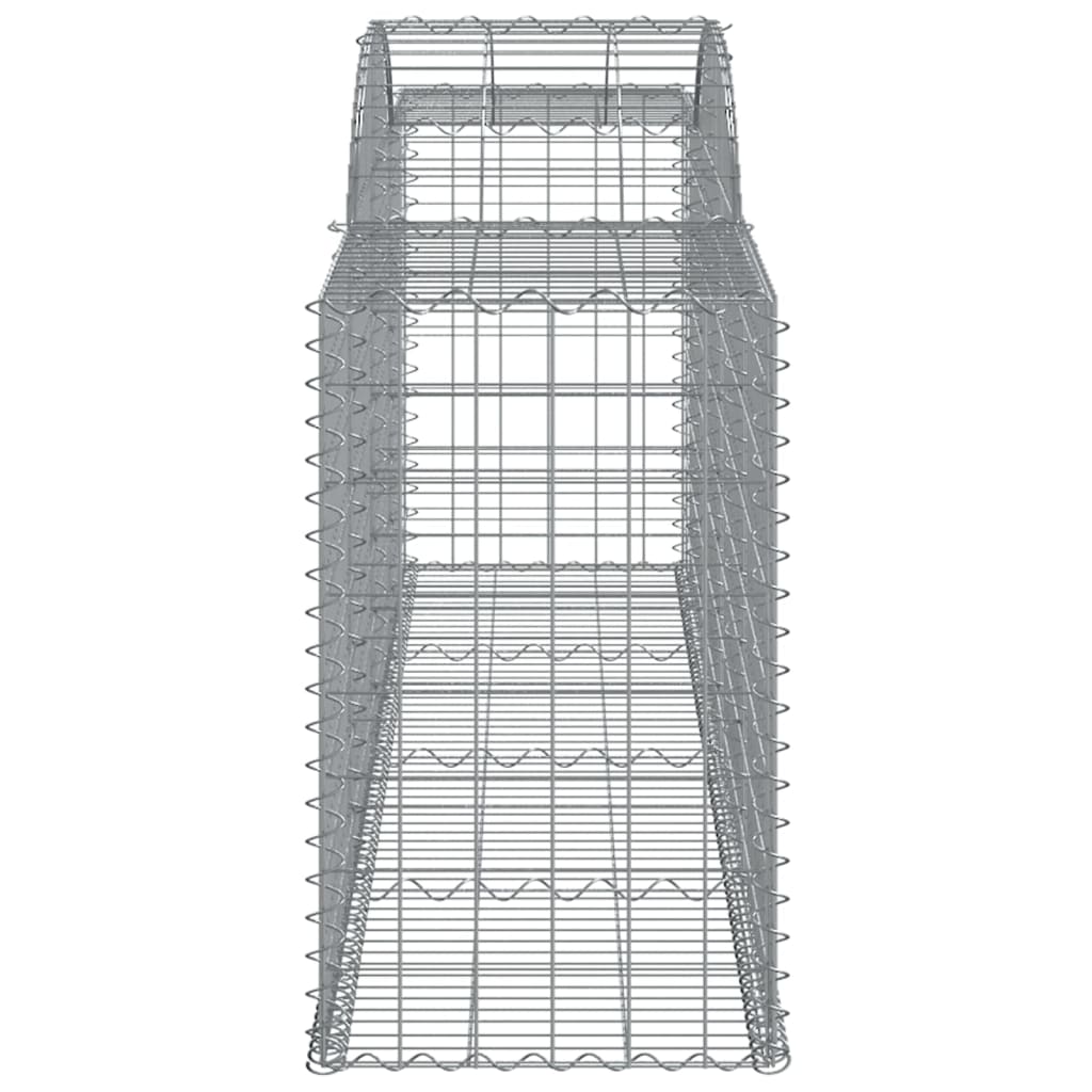 Coșuri gabion arcuite 4 buc, 300x50x80/100 cm, fier galvanizat