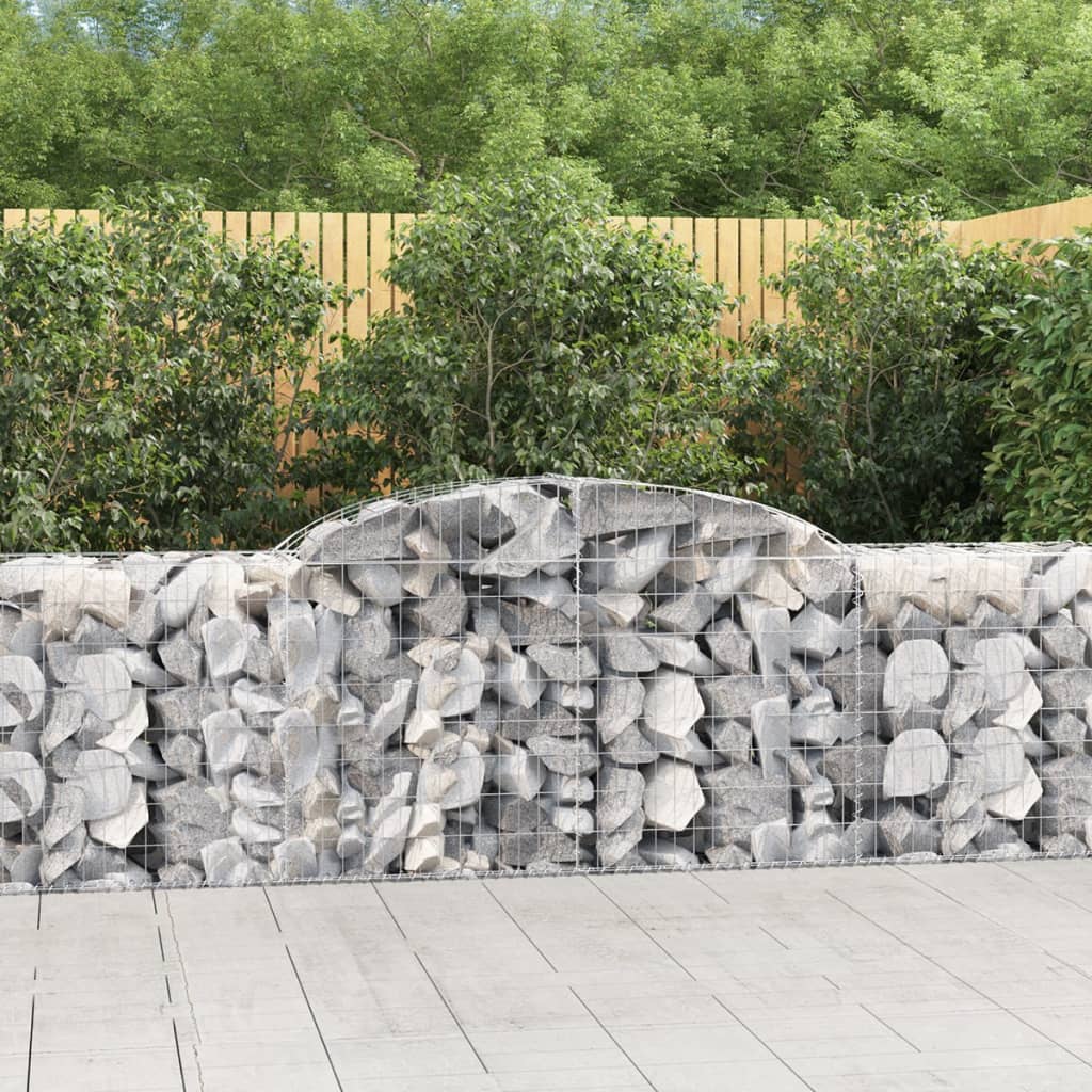 Coșuri gabion arcuite 5 buc, 300x50x80/100 cm, fier galvanizat