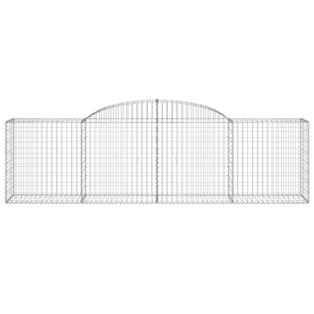 Coșuri gabion arcuite 6 buc, 300x50x80/100 cm, fier galvanizat