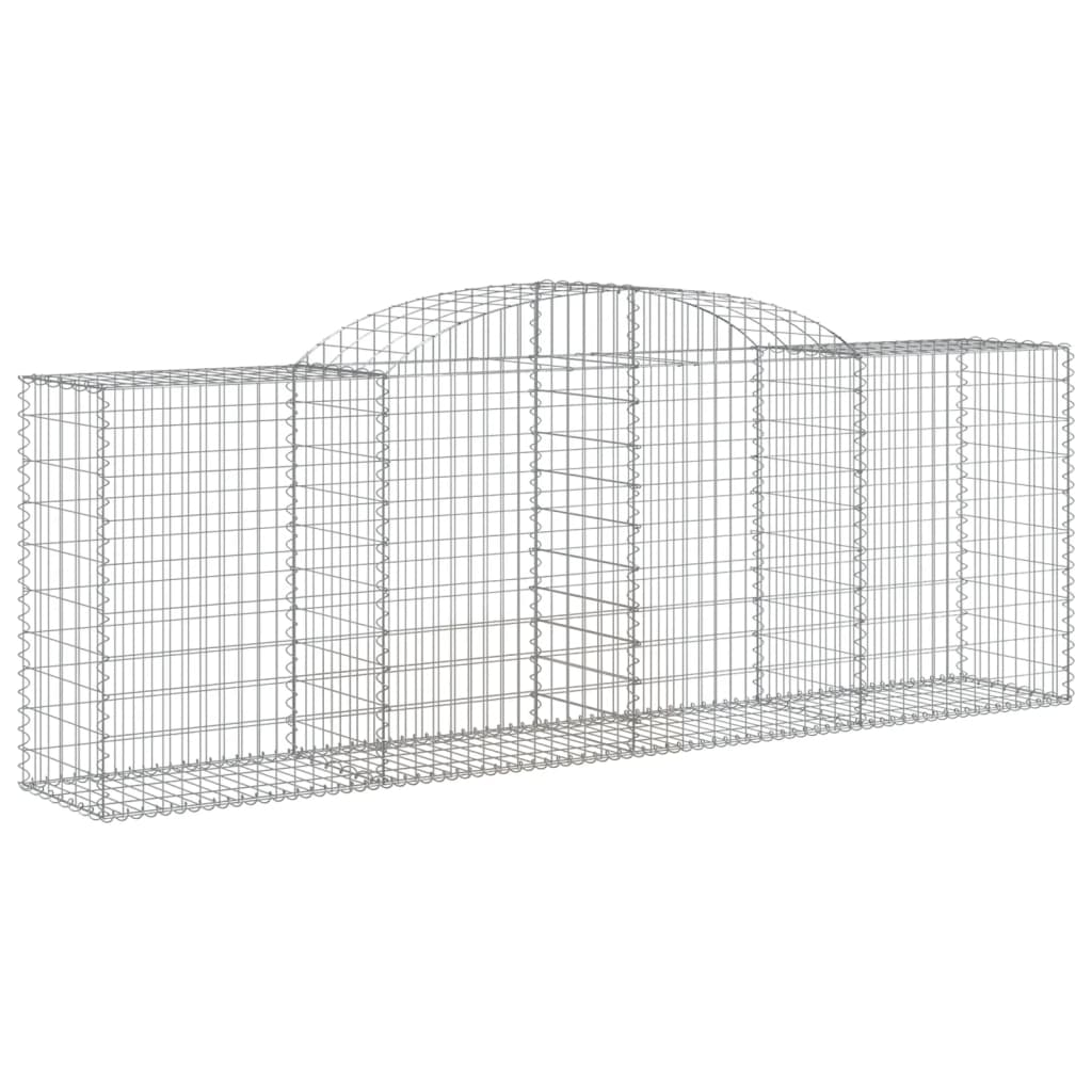 Coșuri gabion arcuite 2 buc, 300x50x100/120 cm fier galvanizat