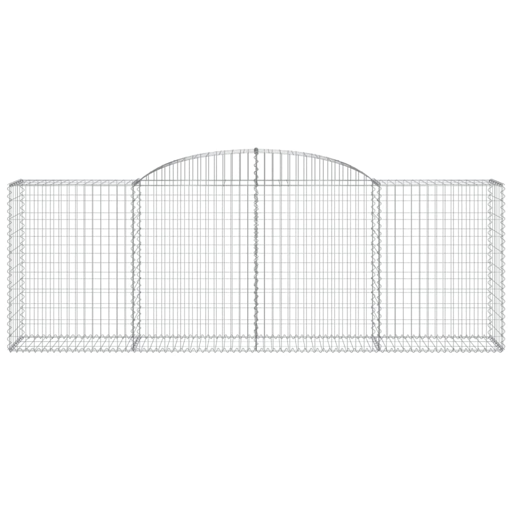 Coșuri gabion arcuite 2 buc, 300x50x100/120 cm fier galvanizat